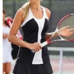 Athleta Black & White Turbocharge Tank Sz 1X